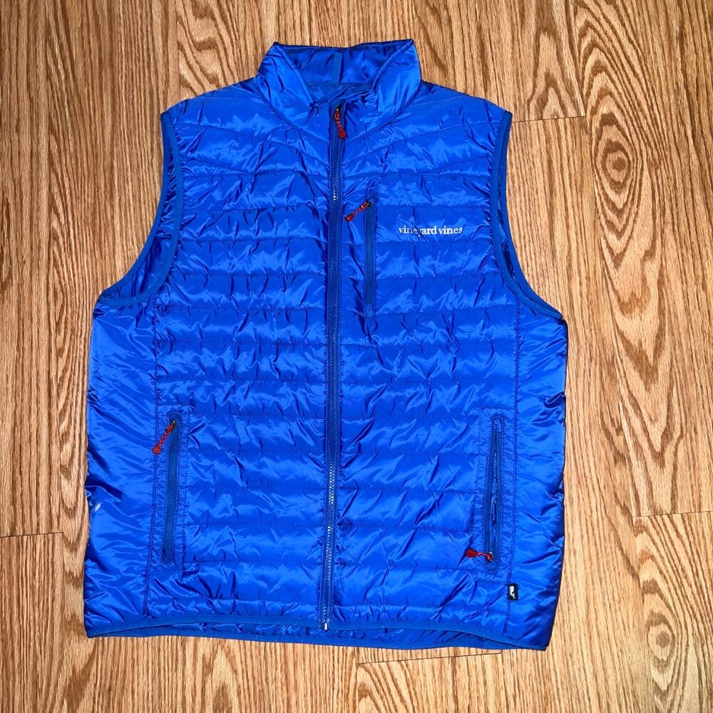 Vineyard Vines Blue Puffer Vest Size Large